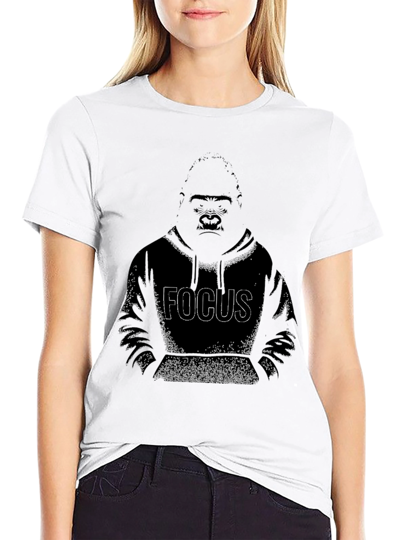 Focus Gorilla Graphic Print T-Shirt