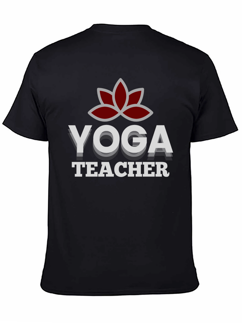 Yoga Teacher Graphic Tee - Black Cotton Blend
