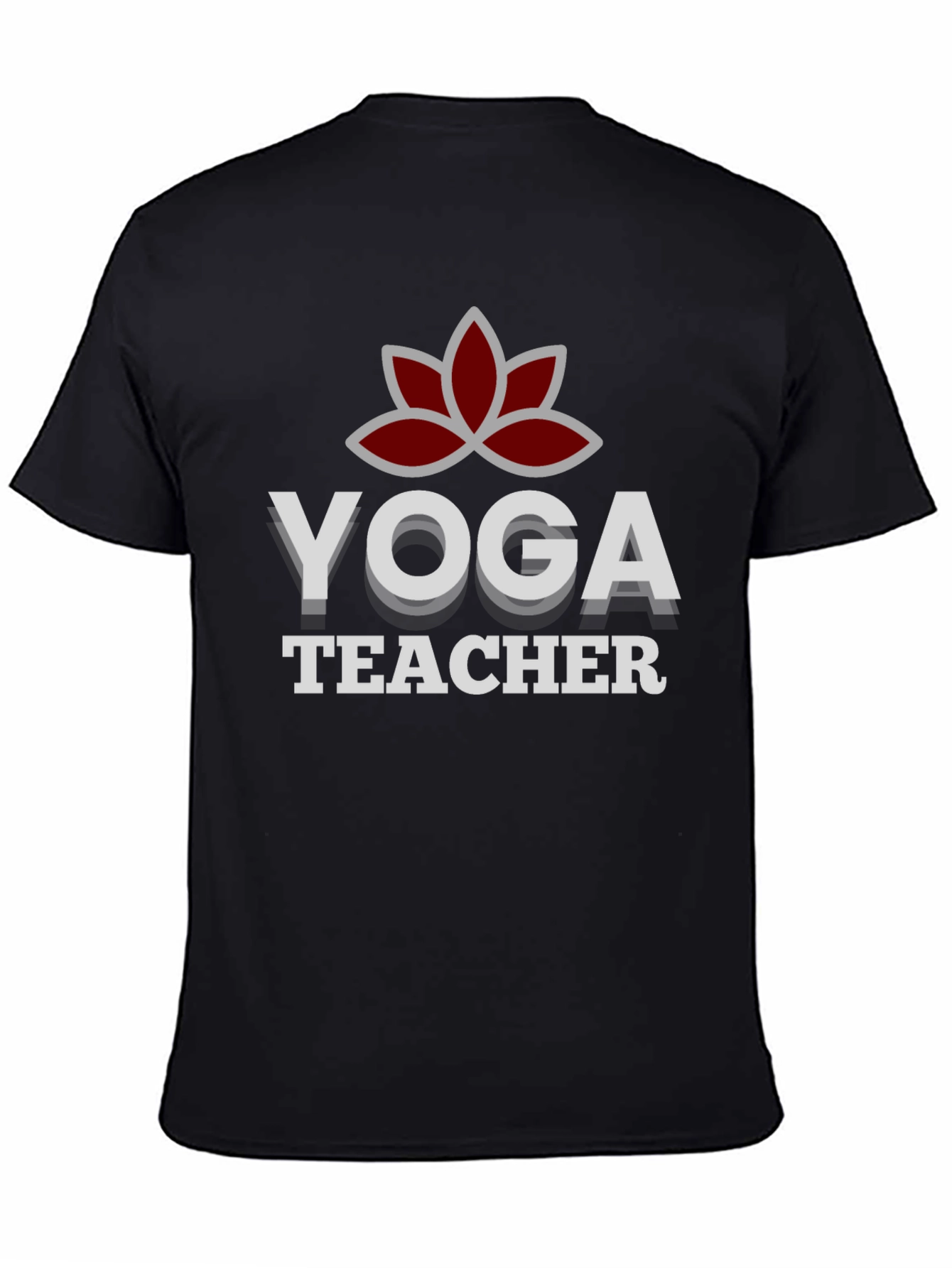 Yoga Teacher Graphic Tee - Black Cotton Blend