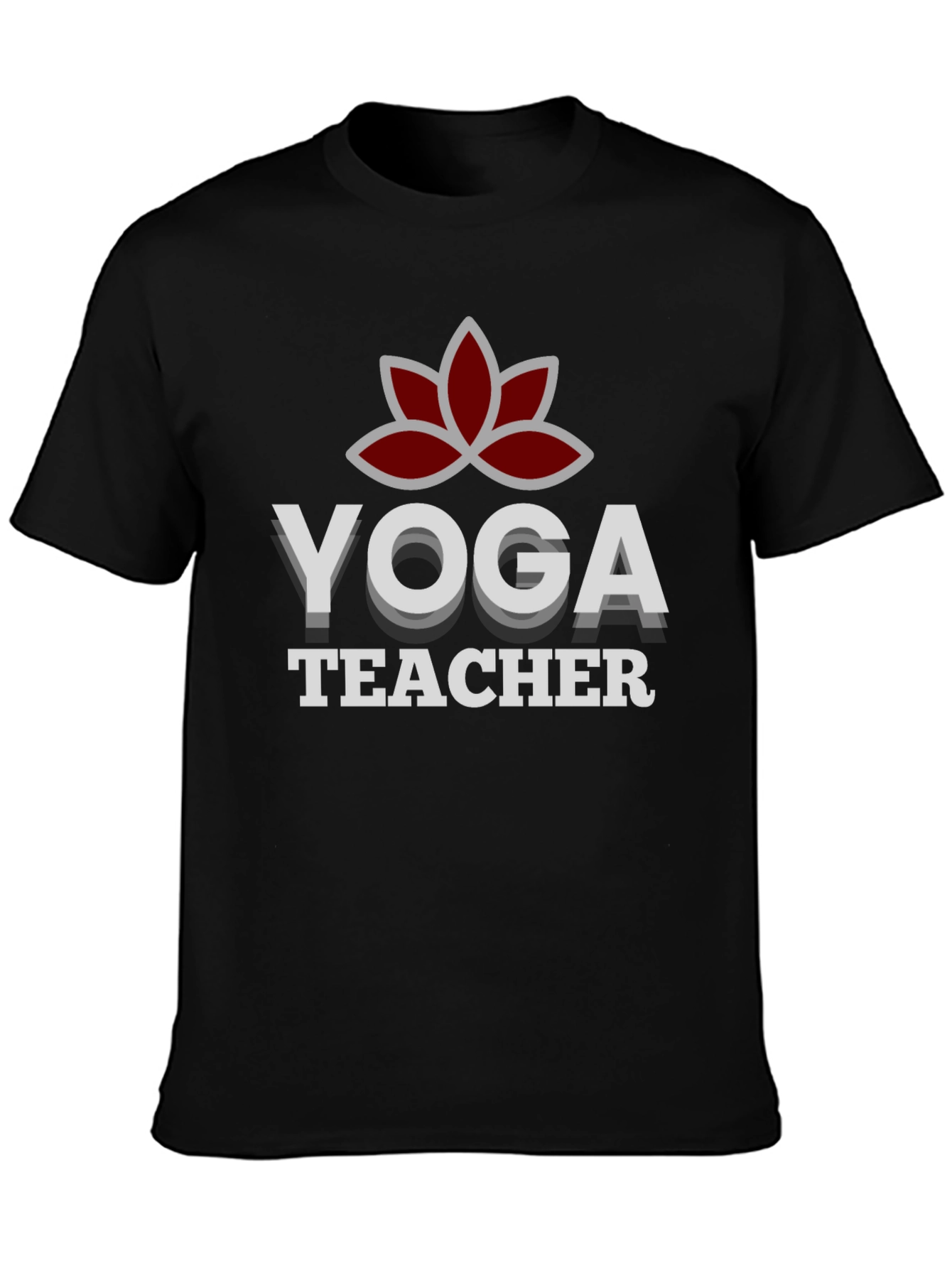 Yoga Teacher Graphic Tee - Black Cotton Blend