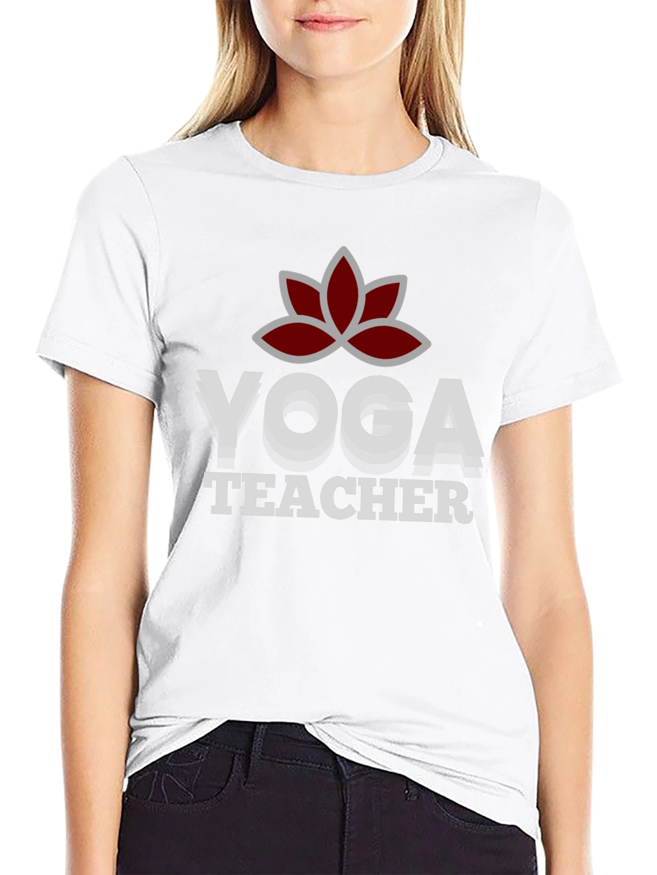 Yoga Teacher Graphic Tee - Black Cotton Blend