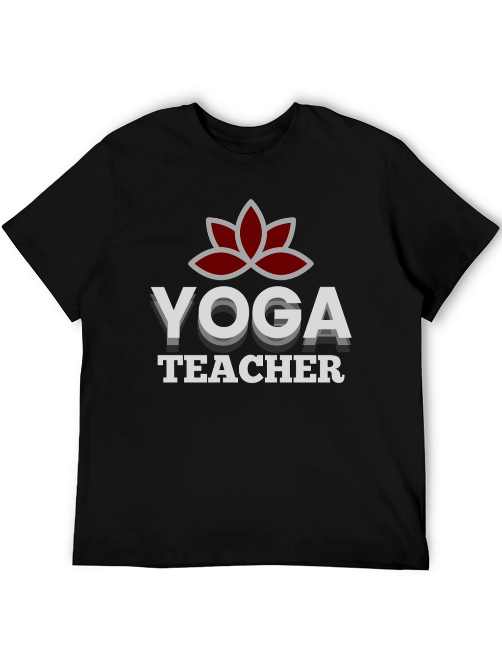 Yoga Teacher Graphic Tee - Black Cotton Blend