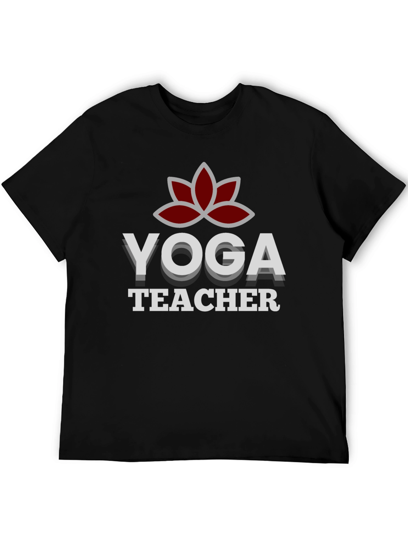 Yoga Teacher Graphic Tee - Black Cotton Blend