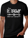 P.E. Teacher Superpower Graphic T-Shirt