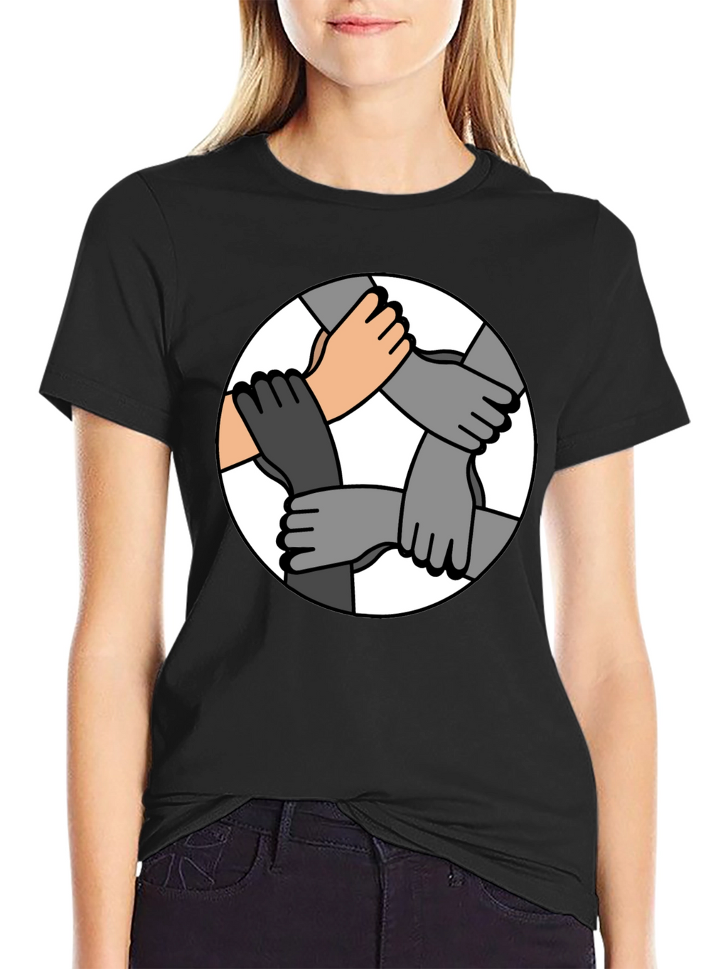 Unity Hands Graphic T-Shirt - Symbol of Togetherness