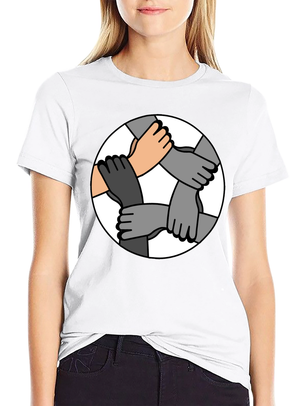 Unity Hands Graphic T-Shirt - Symbol of Togetherness