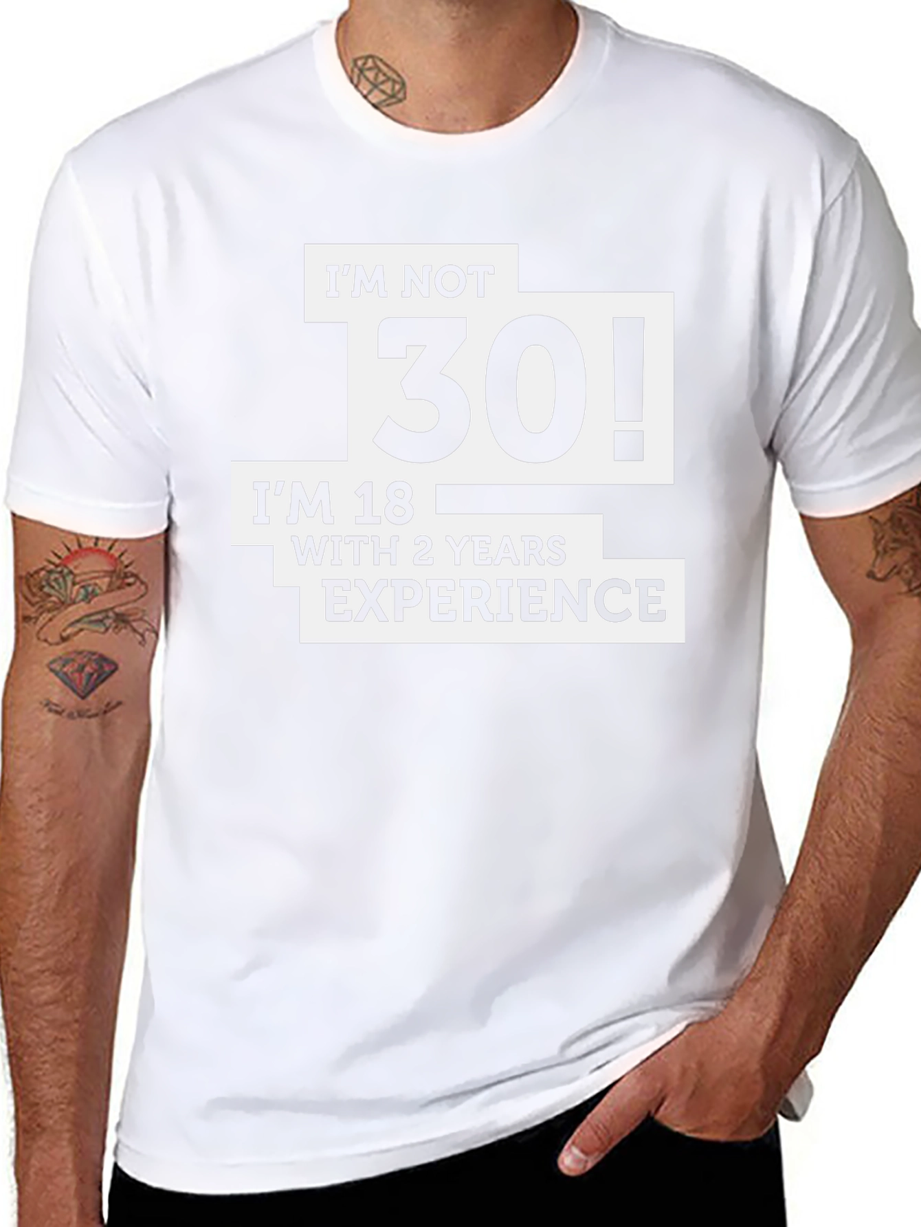 Funny Im Not 30 Graphic Tee - Black Cotton T-Shirt