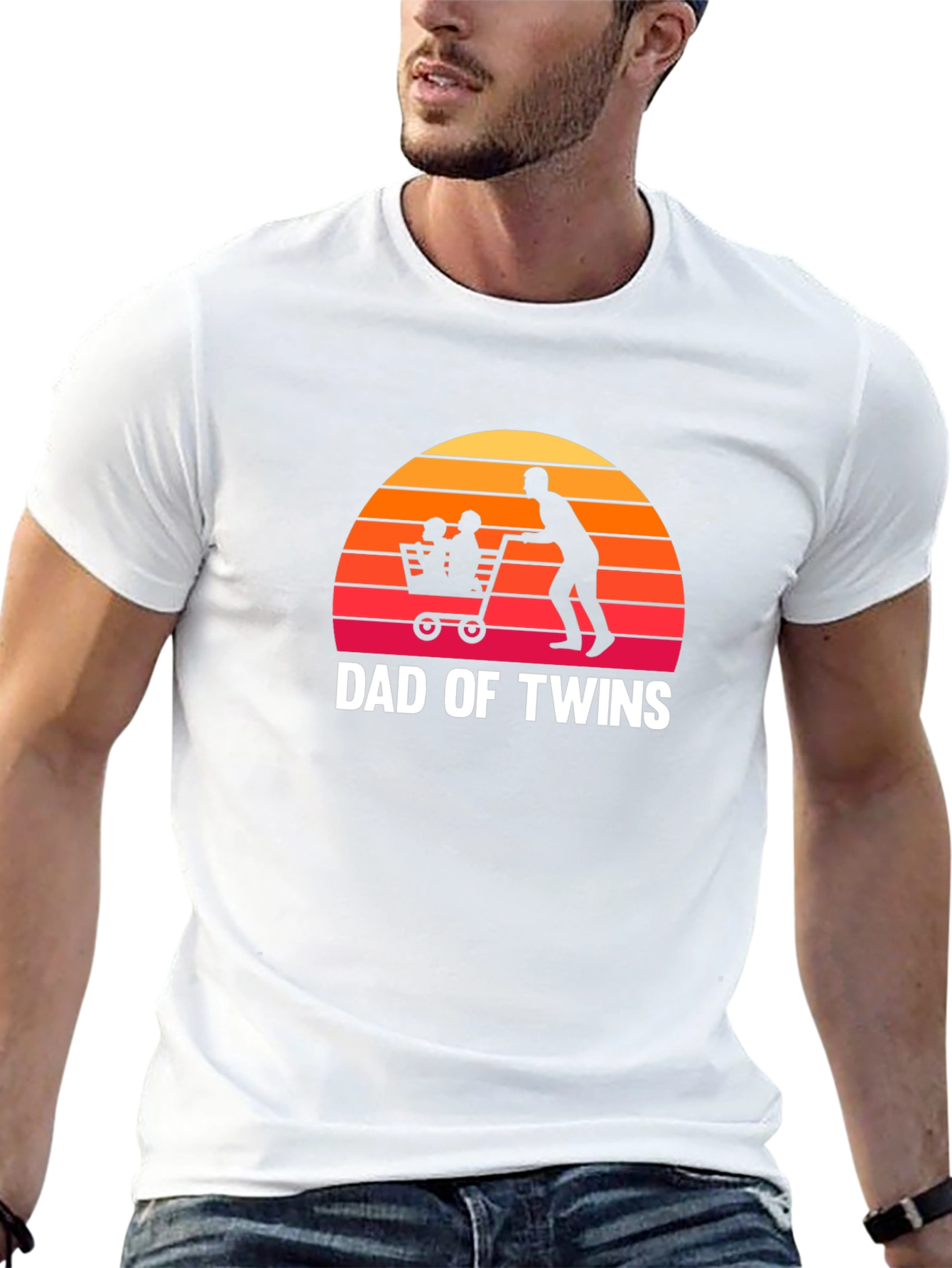 Dad of Twins Graphic T-Shirt - Fathers Day Gift