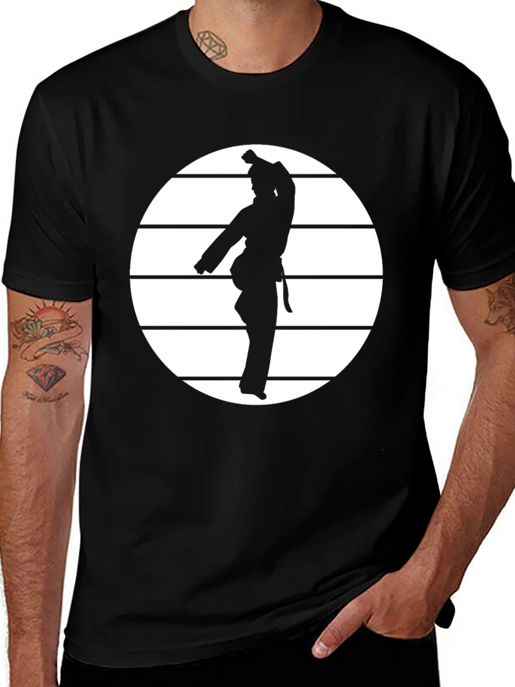 Karate Silhouette Tee - Martial Arts Style