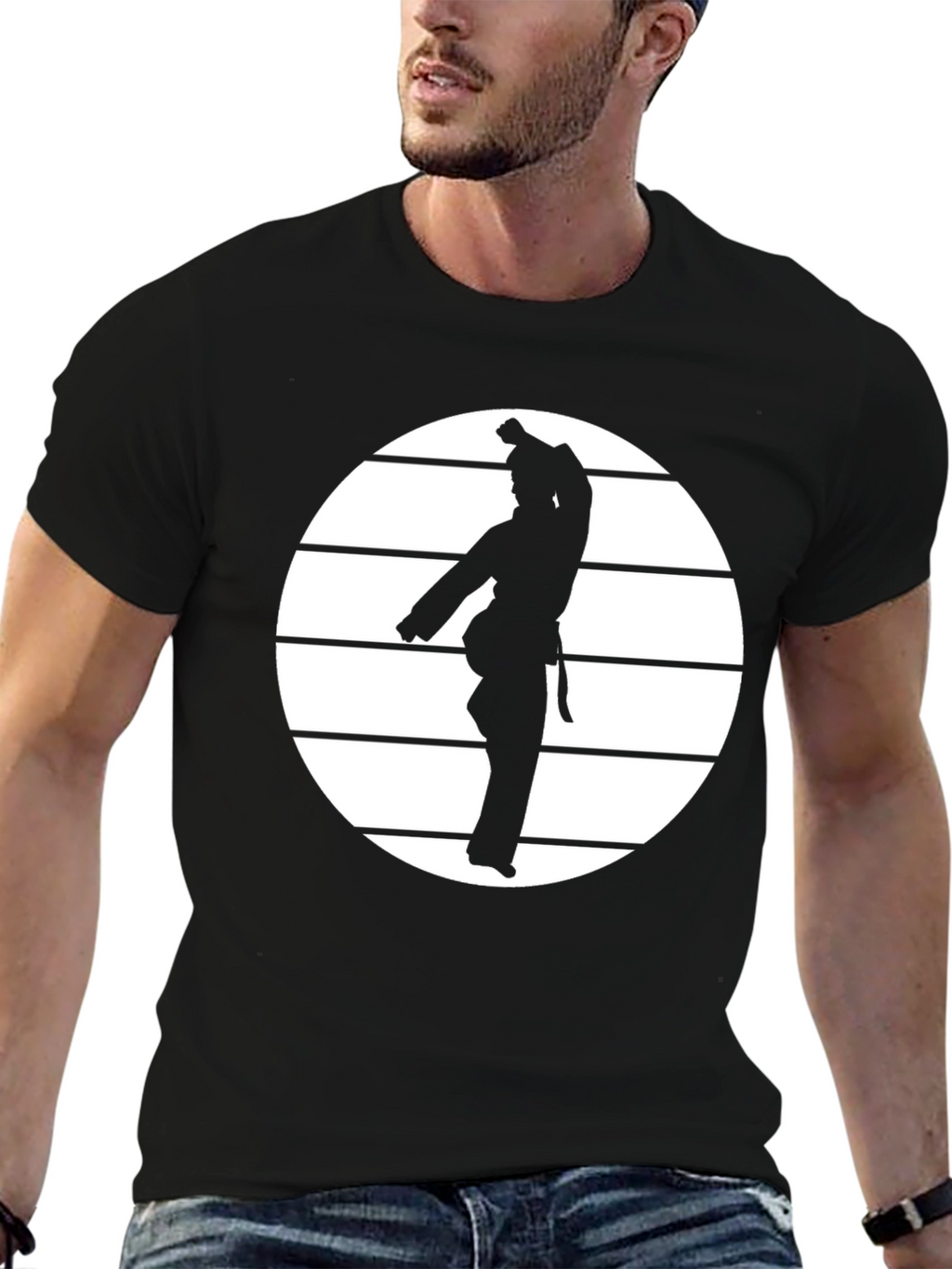 Karate Silhouette Tee - Martial Arts Style