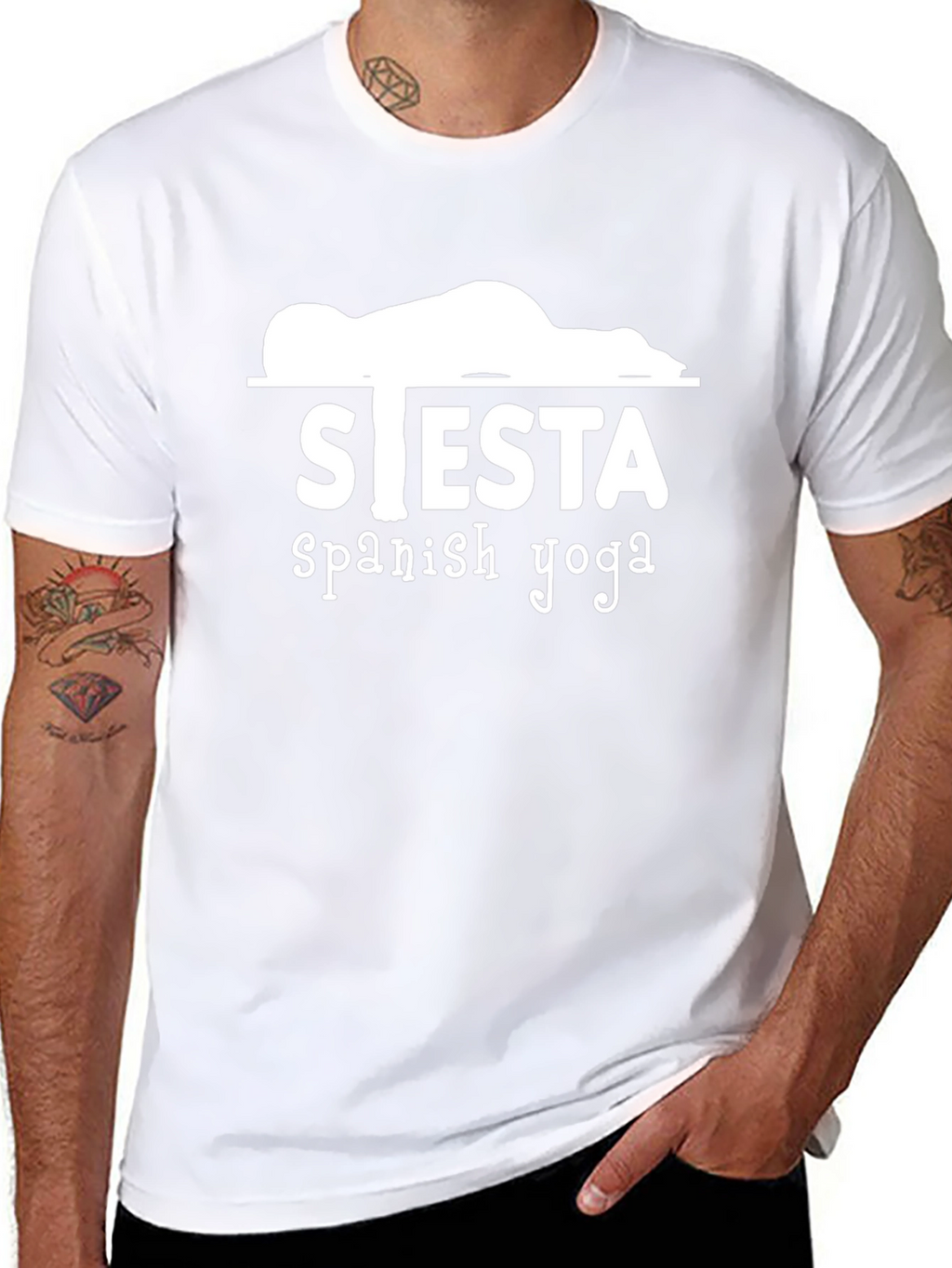 Siesta Spanish Yoga Graphic Tee - Funny Relax T-Shirt