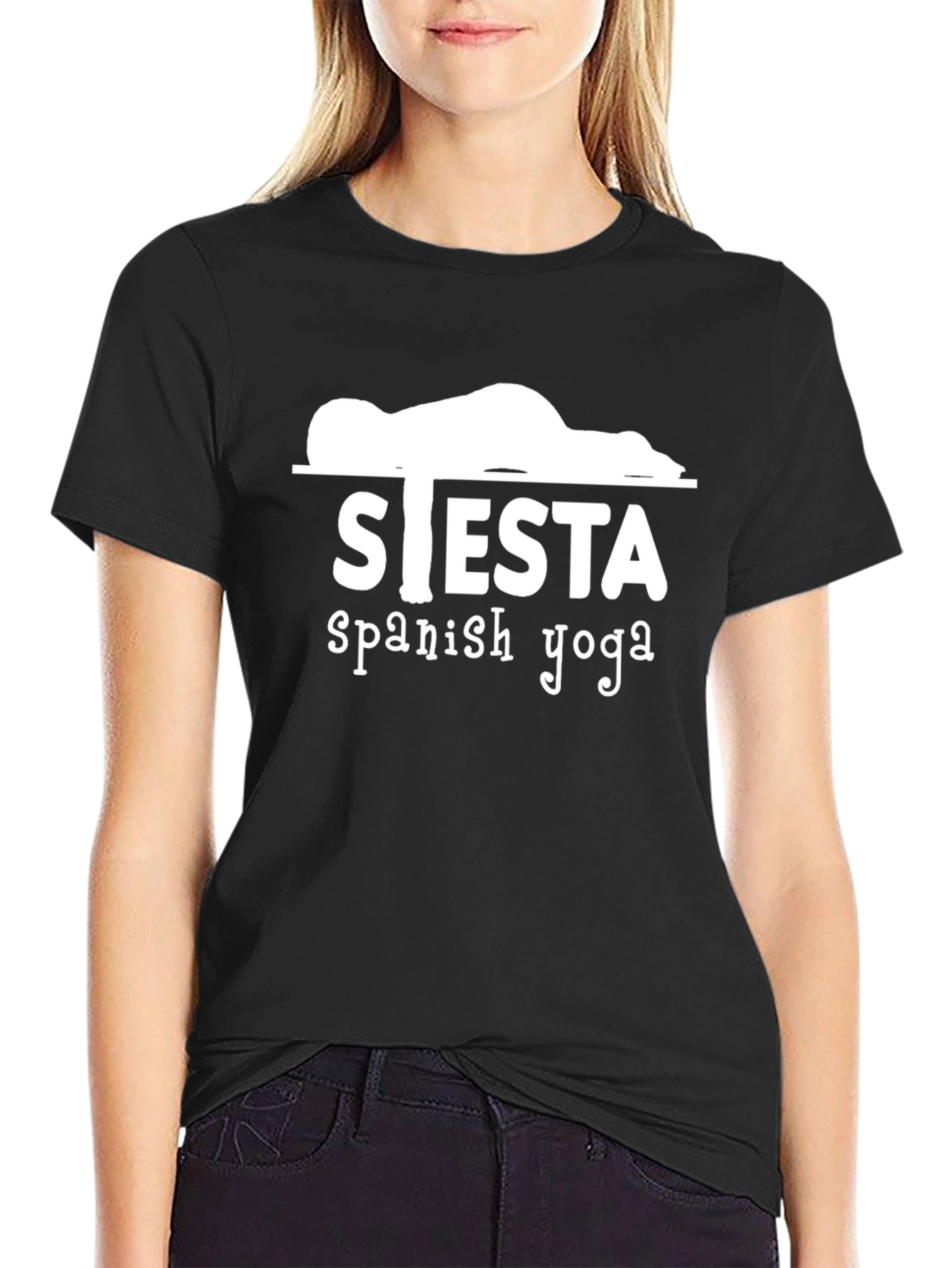 Siesta Spanish Yoga Graphic Tee - Funny Relax T-Shirt
