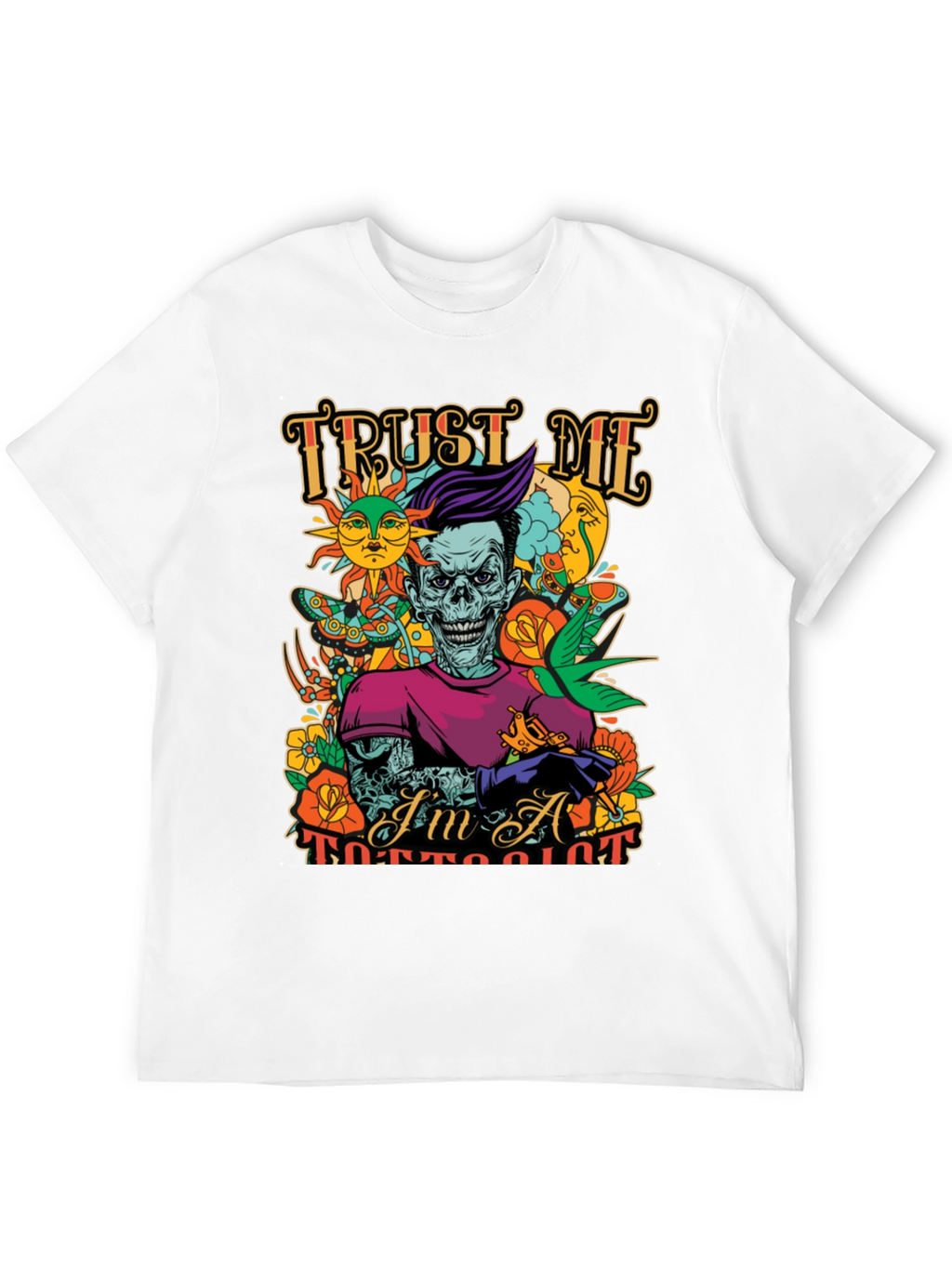 Trust Me Im A Tattooist Black Graphic Tee