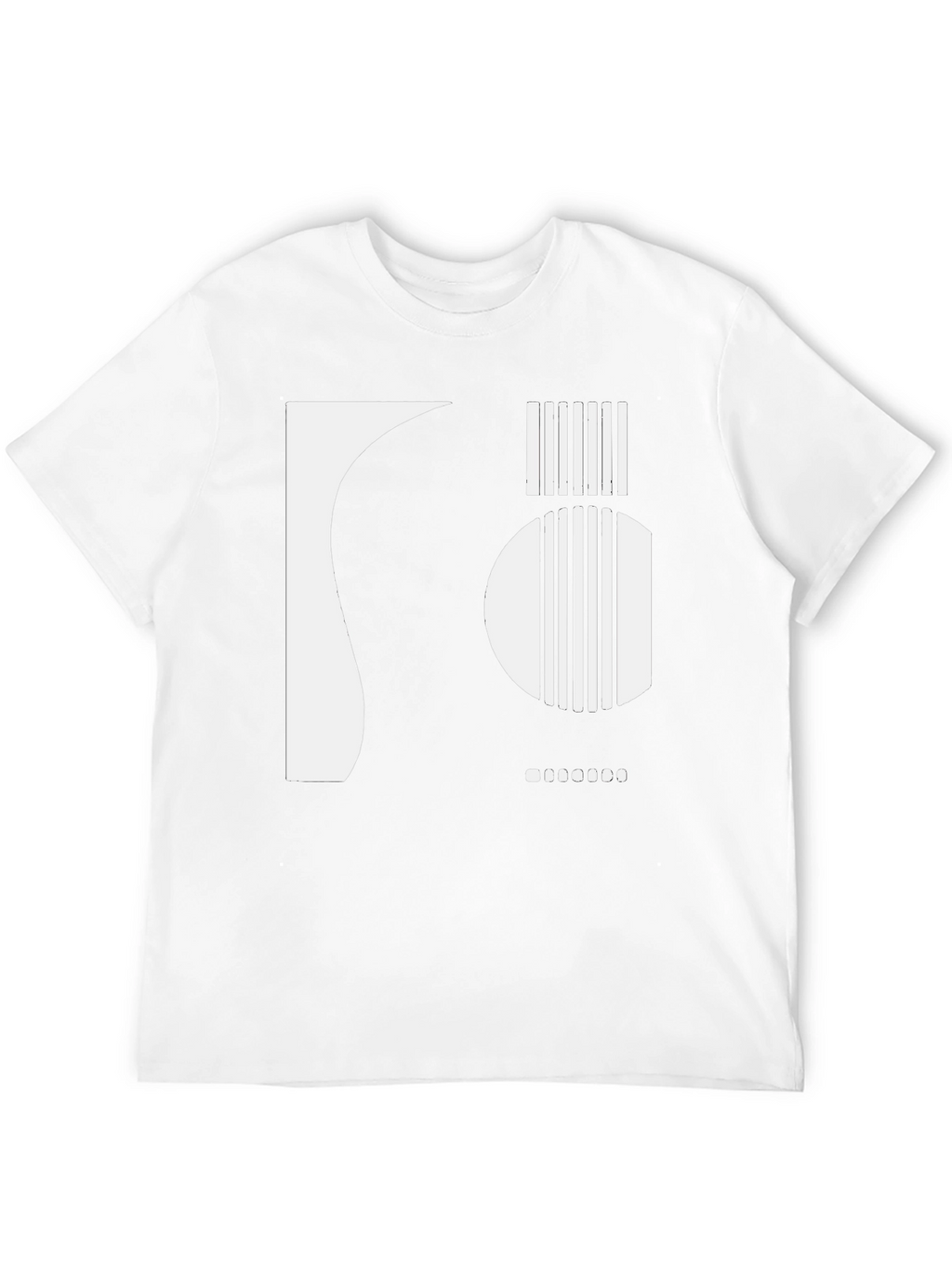 Abstract Guitar Graphic Tee - Black Cotton Shirt