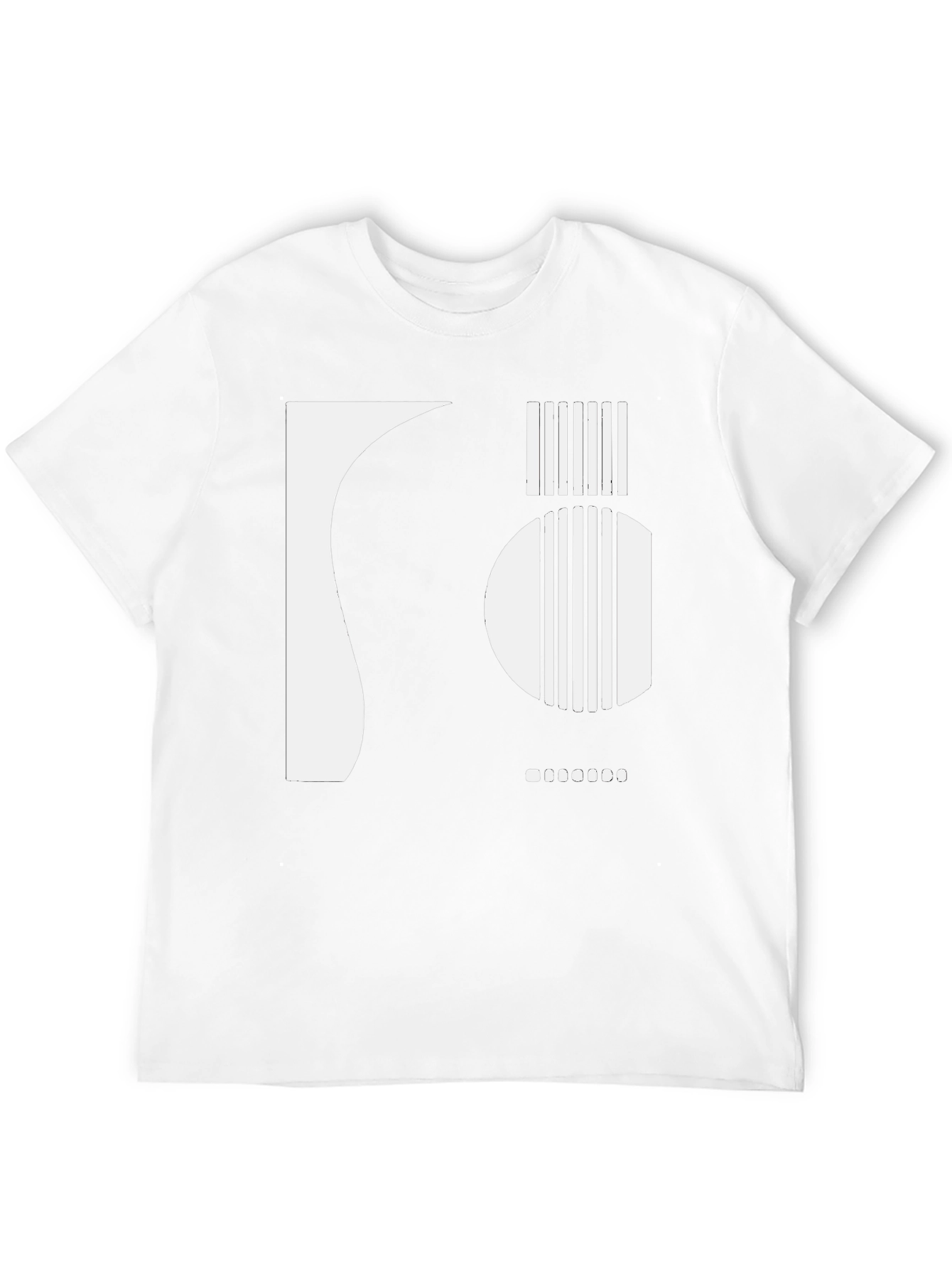 Abstract Guitar Graphic Tee - Black Cotton Shirt
