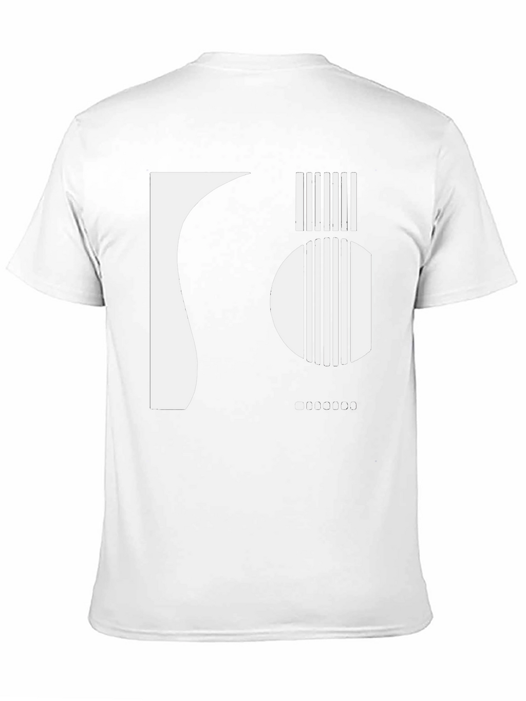 Abstract Guitar Graphic Tee - Black Cotton Shirt