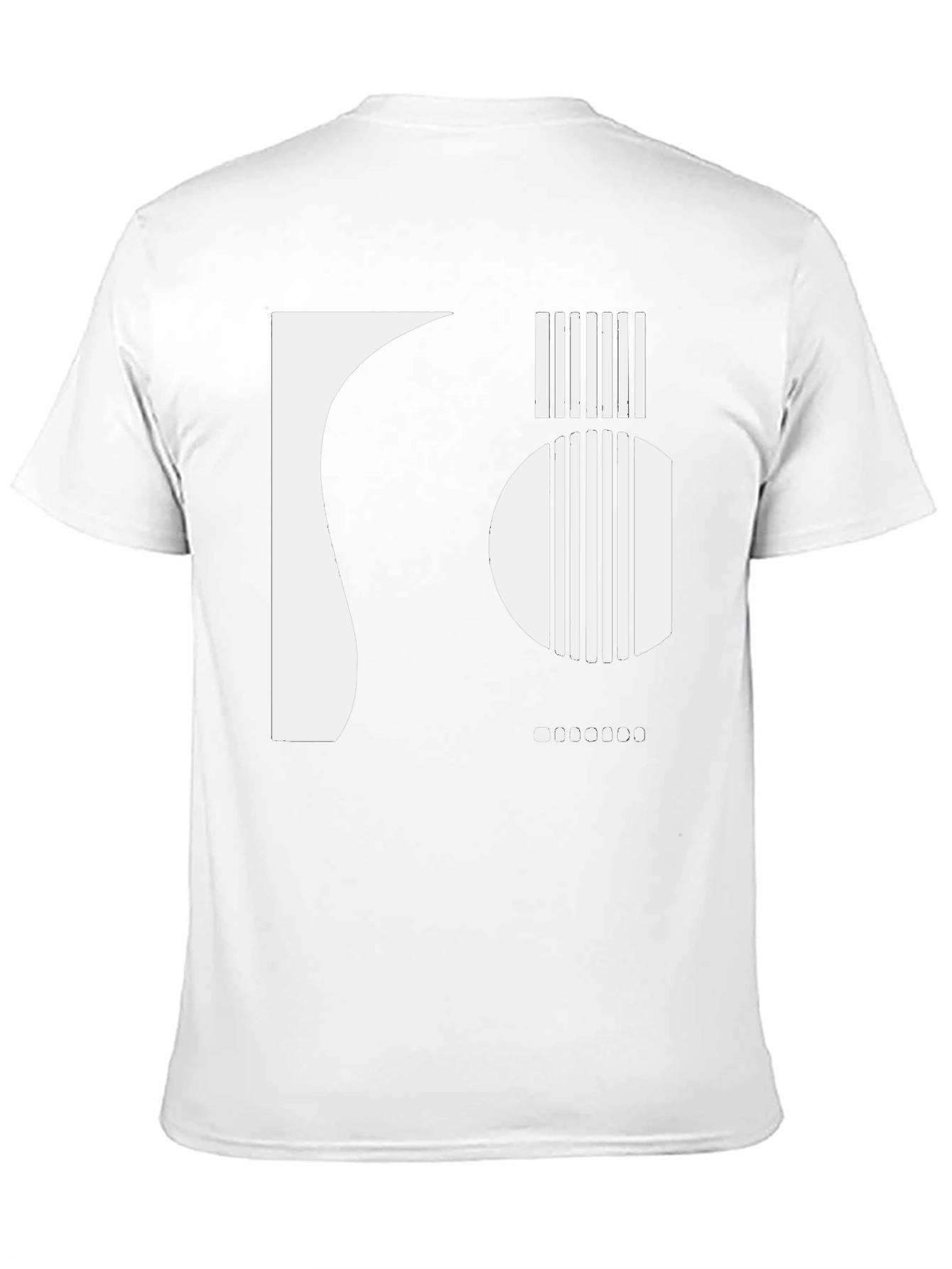 Abstract Guitar Graphic Tee - Black Cotton Shirt