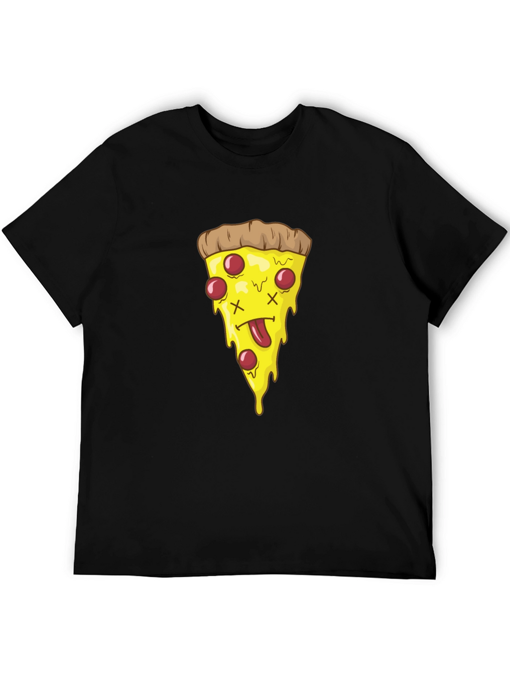 Pizza Slice Graphic Tee - Black T-Shirt