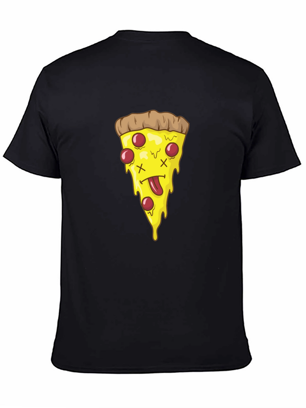 Pizza Slice Graphic Tee - Black T-Shirt