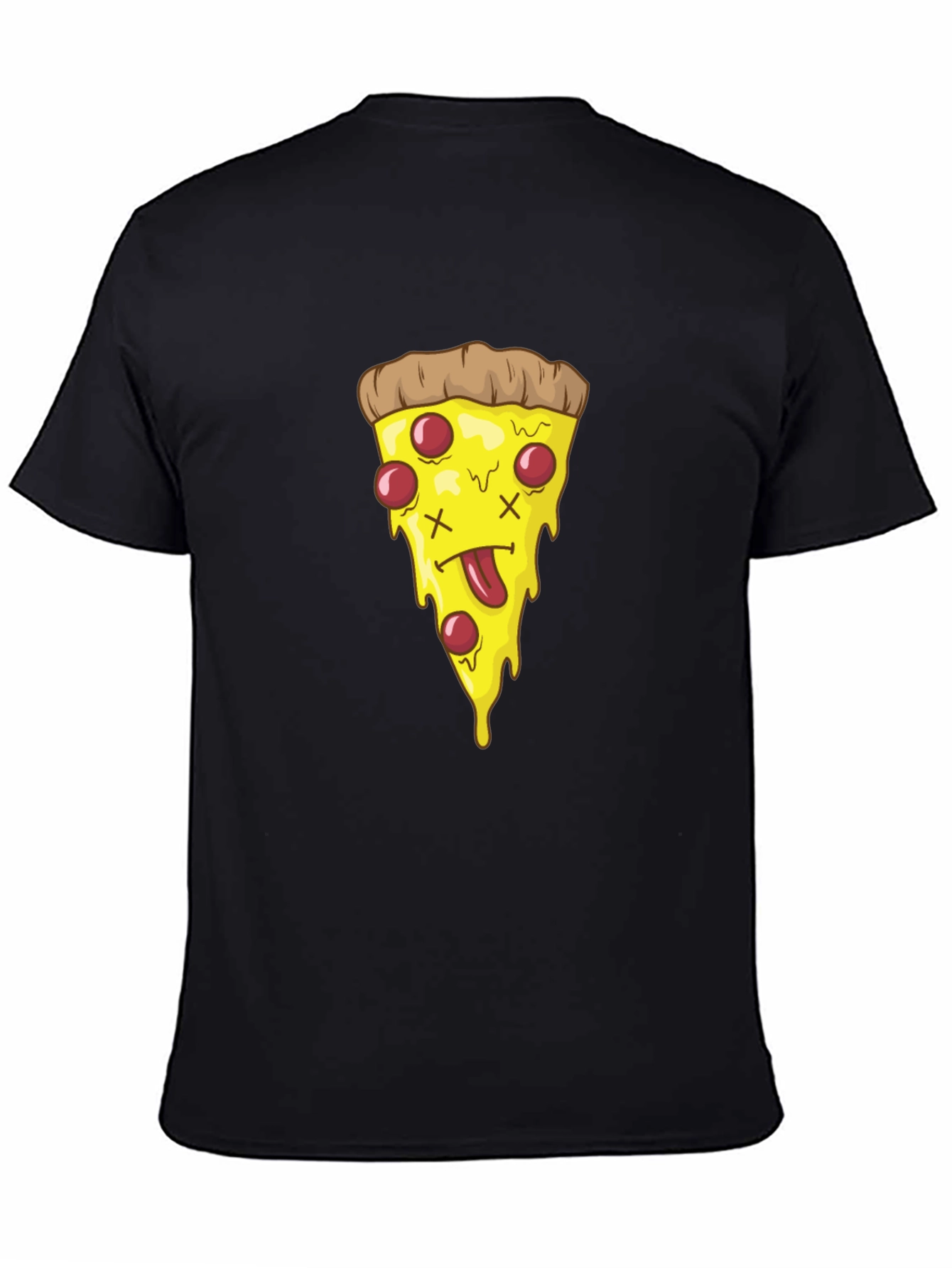 Pizza Slice Graphic Tee - Black T-Shirt