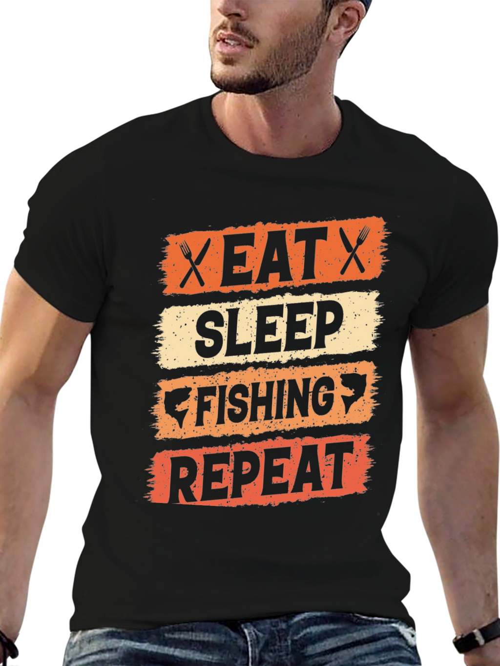 Eat Sleep Fishing Repeat T-Shirt