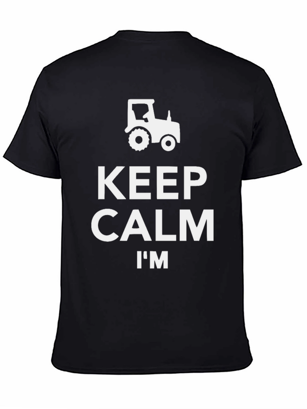 Keep Calm Im A Farmer Black T-Shirt