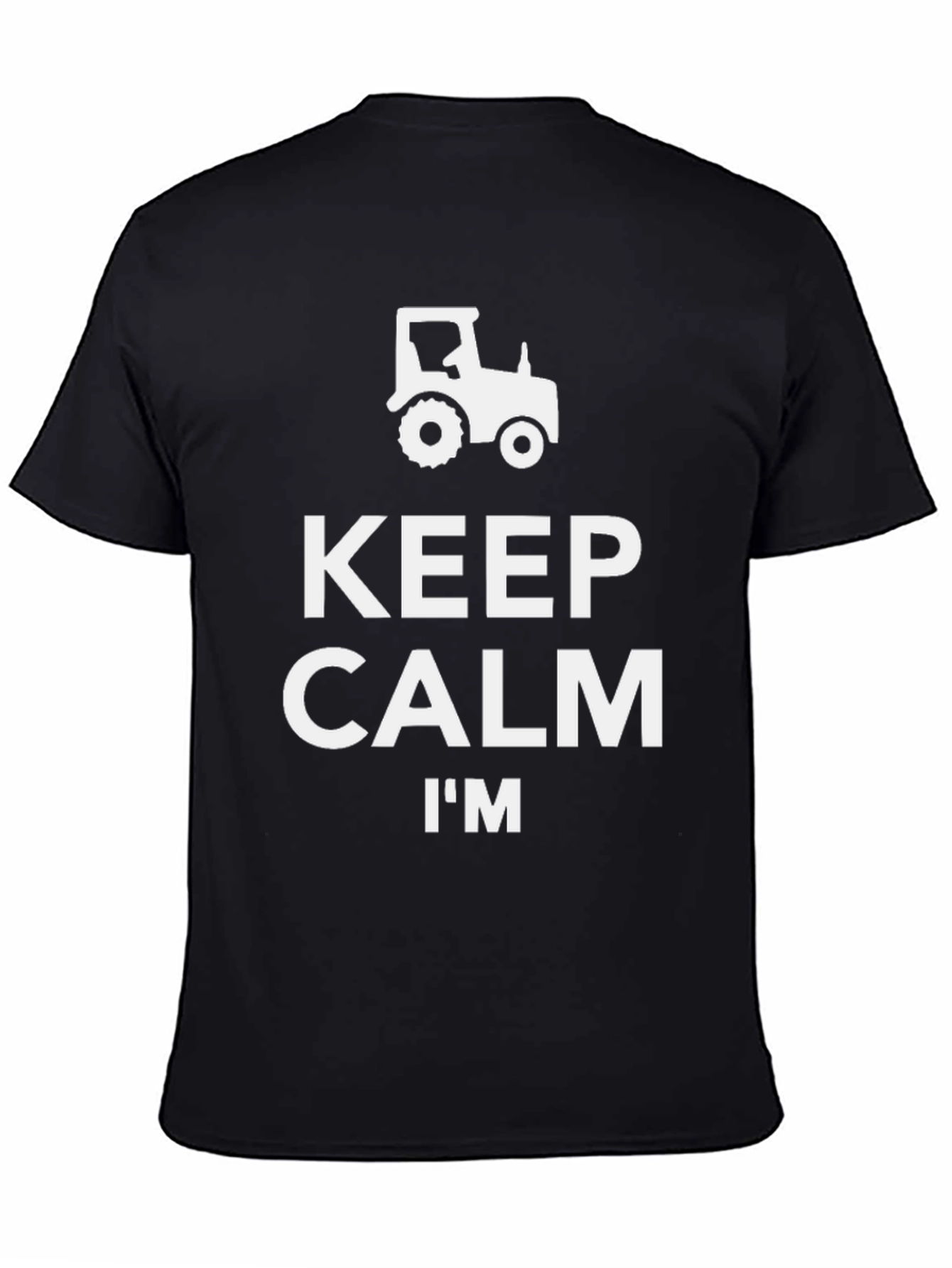 Keep Calm Im A Farmer Black T-Shirt