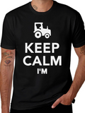 Keep Calm Im A Farmer Black T-Shirt