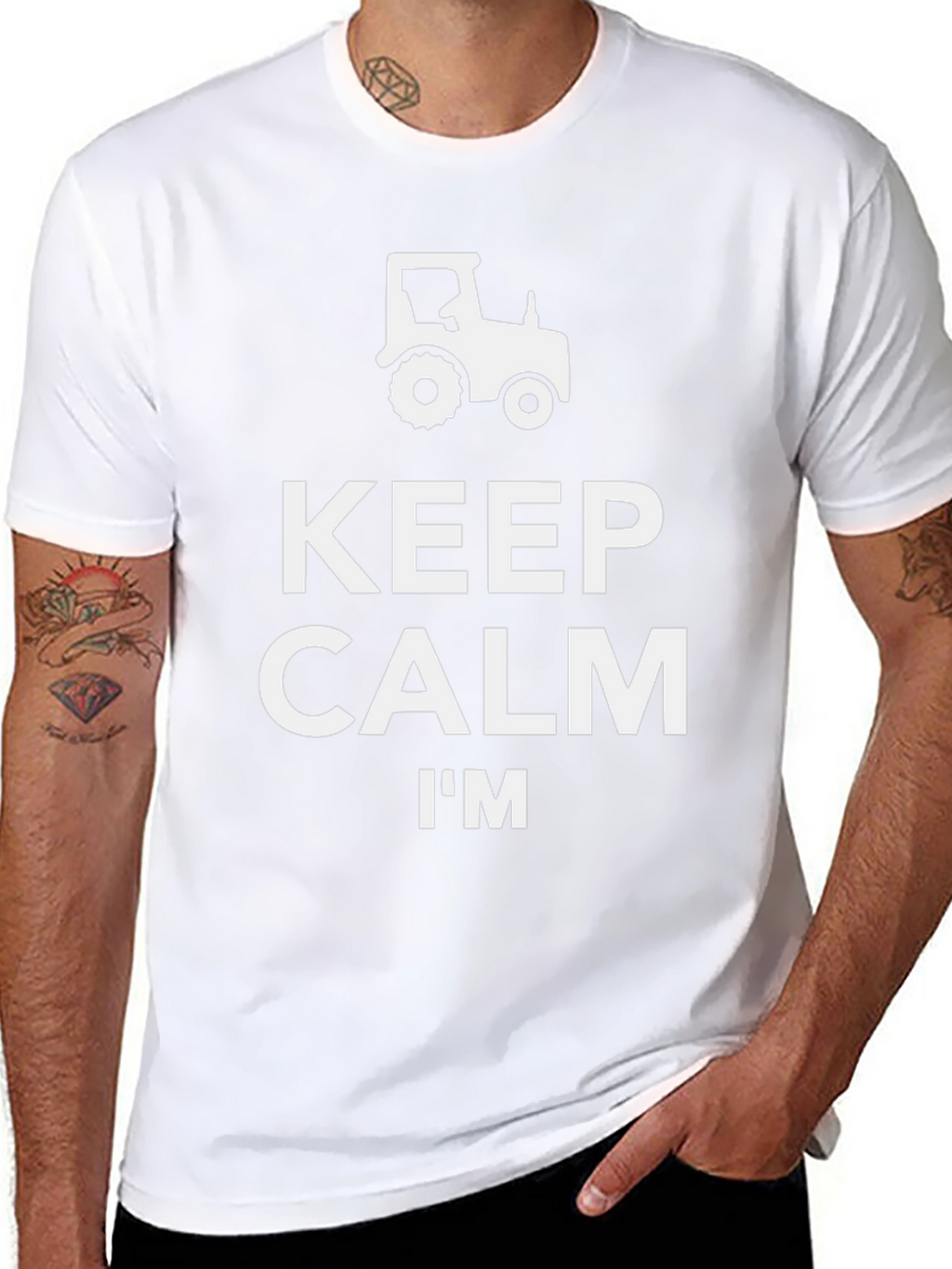 Keep Calm Im A Farmer Black T-Shirt