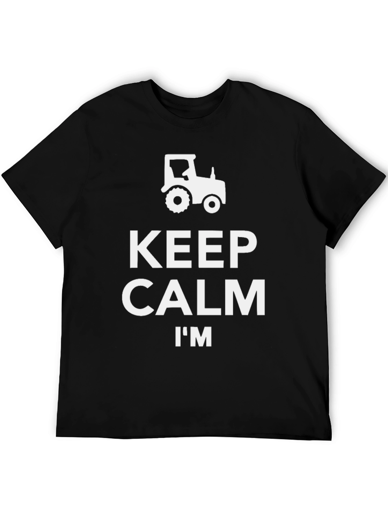 Keep Calm Im A Farmer Black T-Shirt