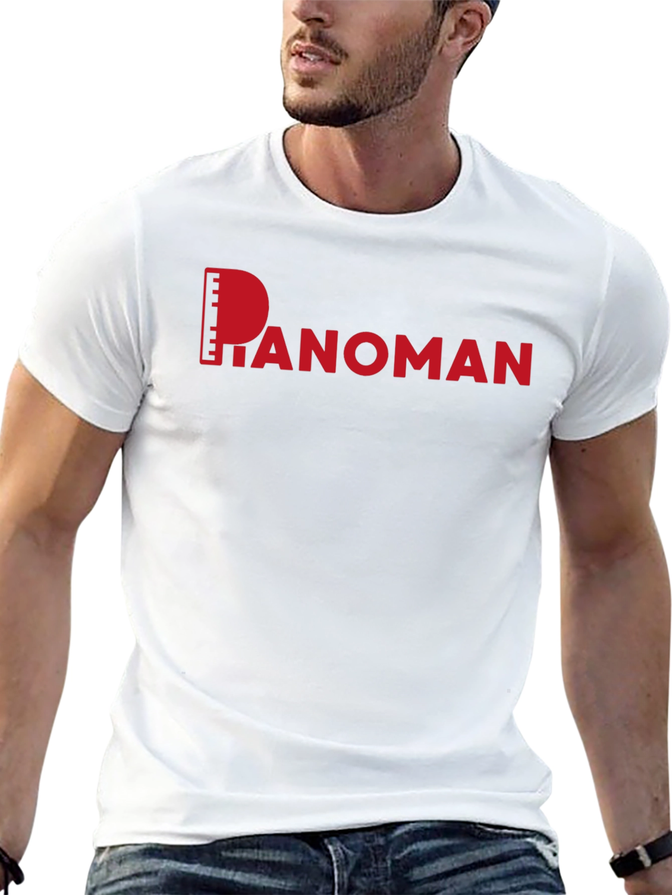 Pianoman Graphic Tee - Black Cotton Casual Shirt