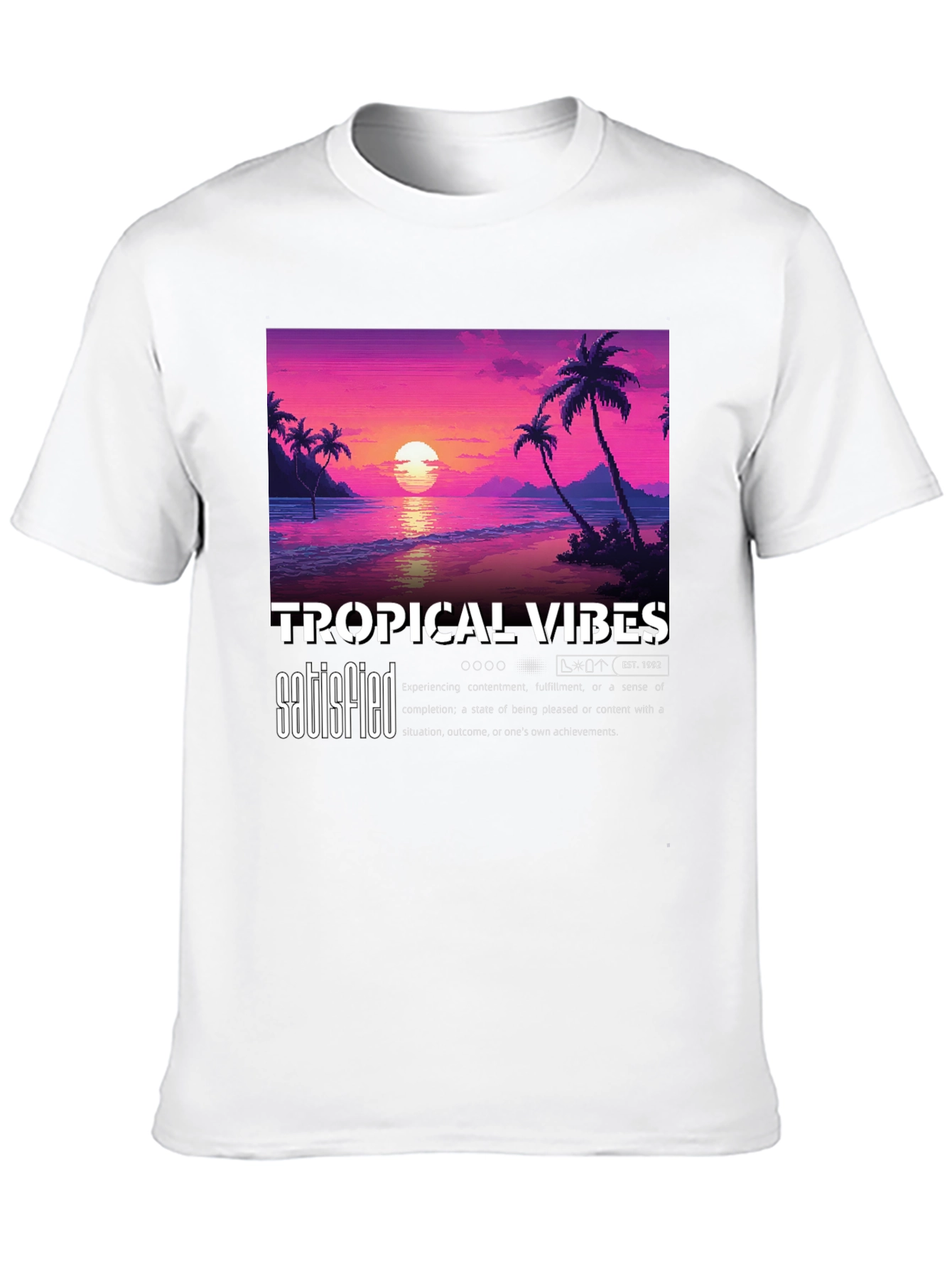 Tropical Vibes Sunset Graphic Tee