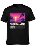 Tropical Vibes Sunset Graphic Tee