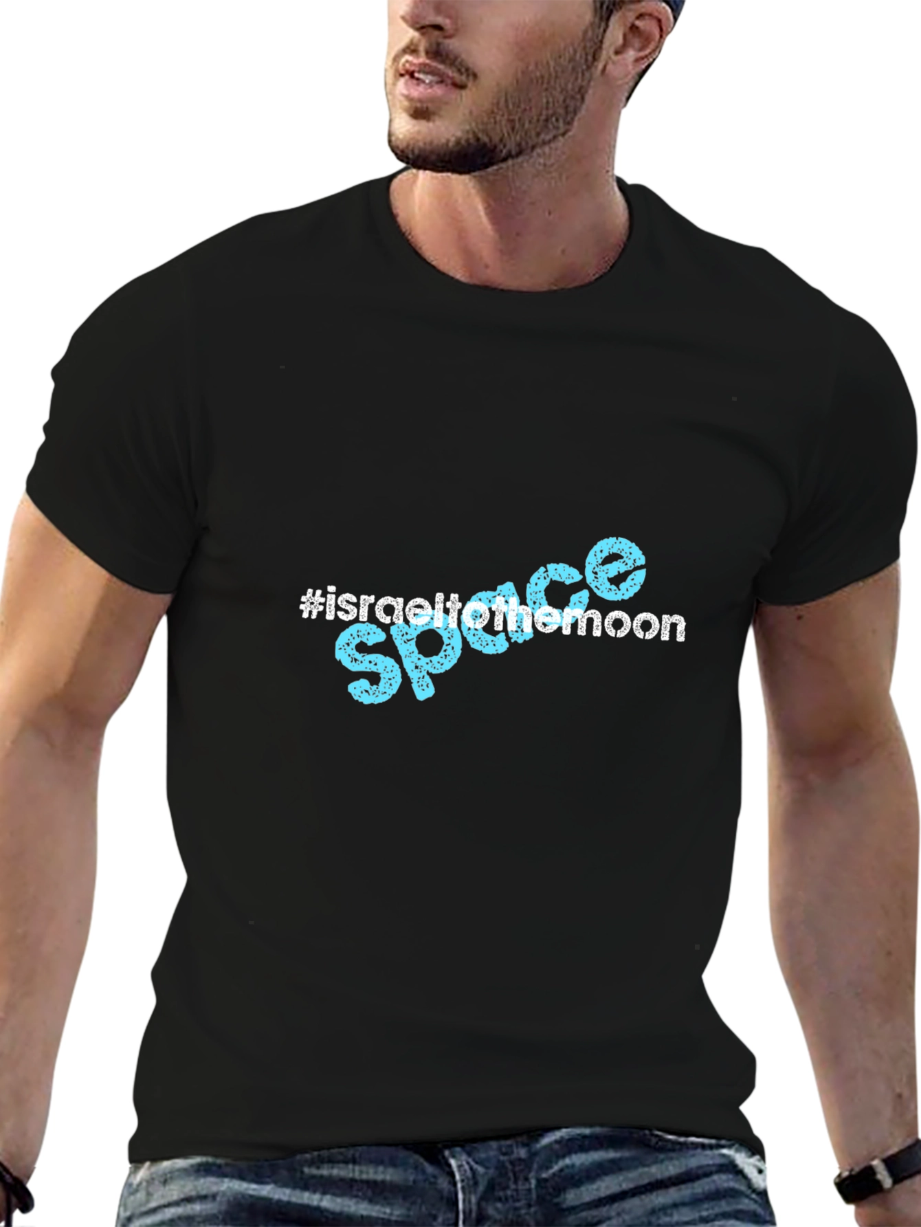 #israelitothemoon Space T-Shirt - Black