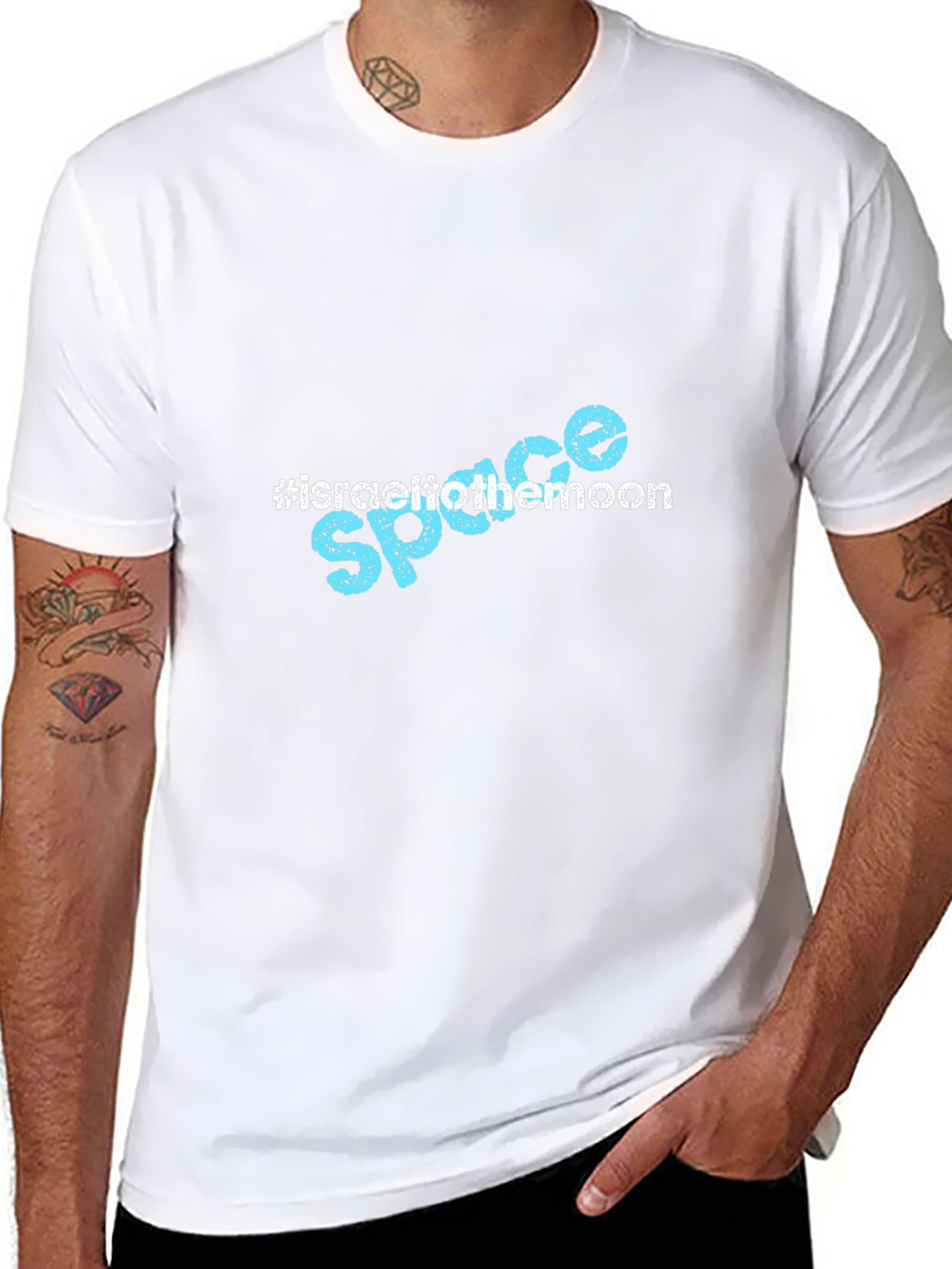 #israelitothemoon Space T-Shirt - Black