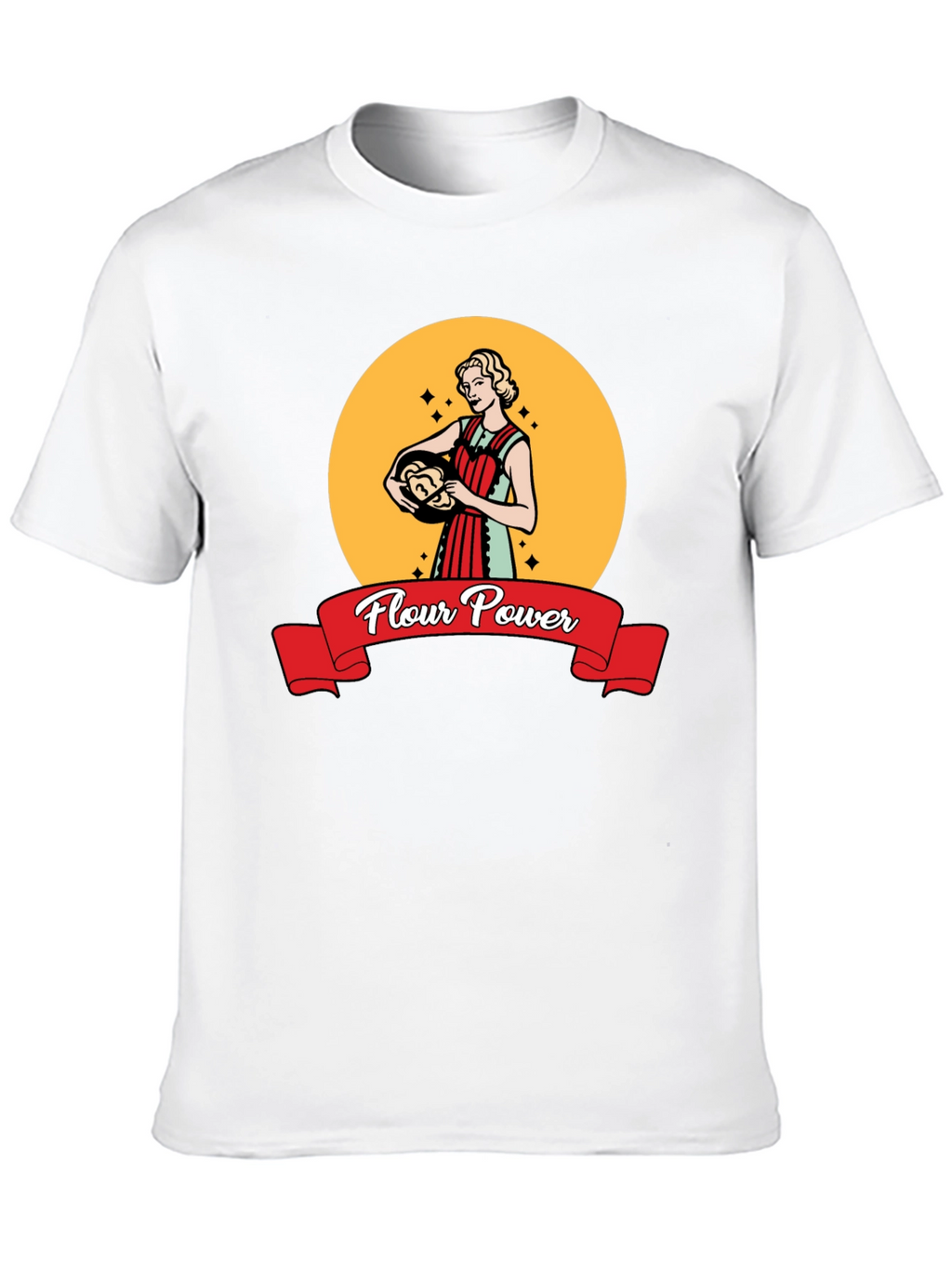 Flour Power Retro Baker T-Shirt