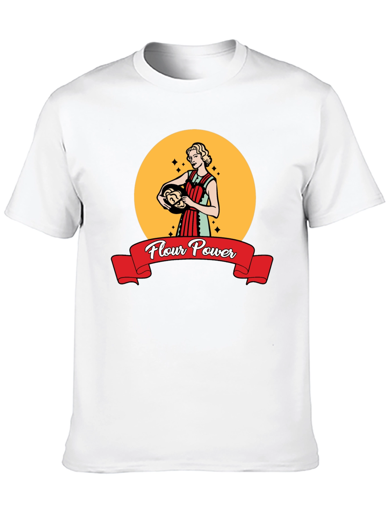 Flour Power Retro Baker T-Shirt