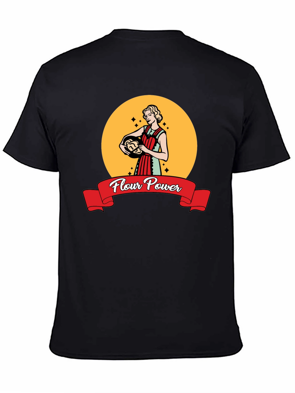 Flour Power Retro Baker T-Shirt