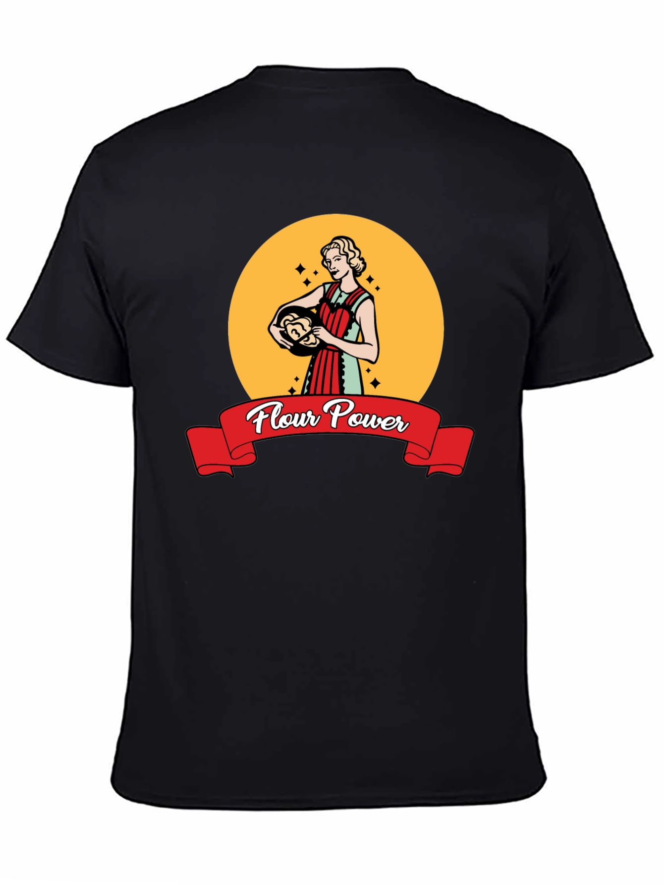 Flour Power Retro Baker T-Shirt