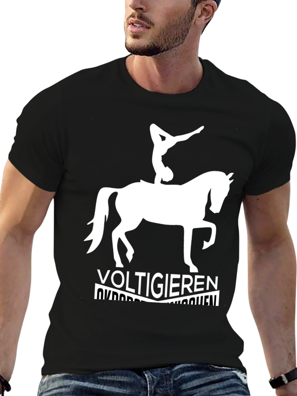 Voltigieren Equestrian Black T-Shirt