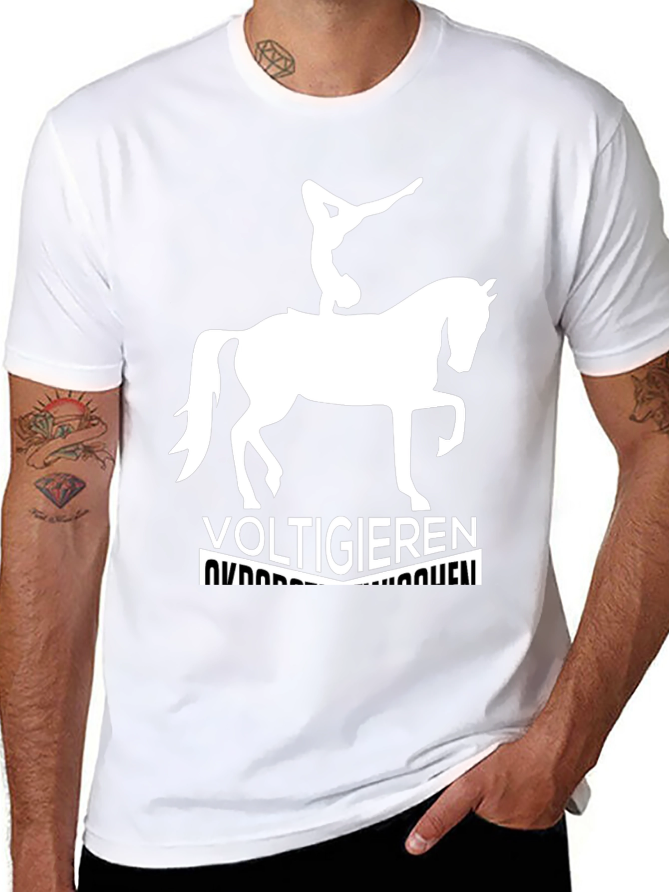 Voltigieren Equestrian Black T-Shirt