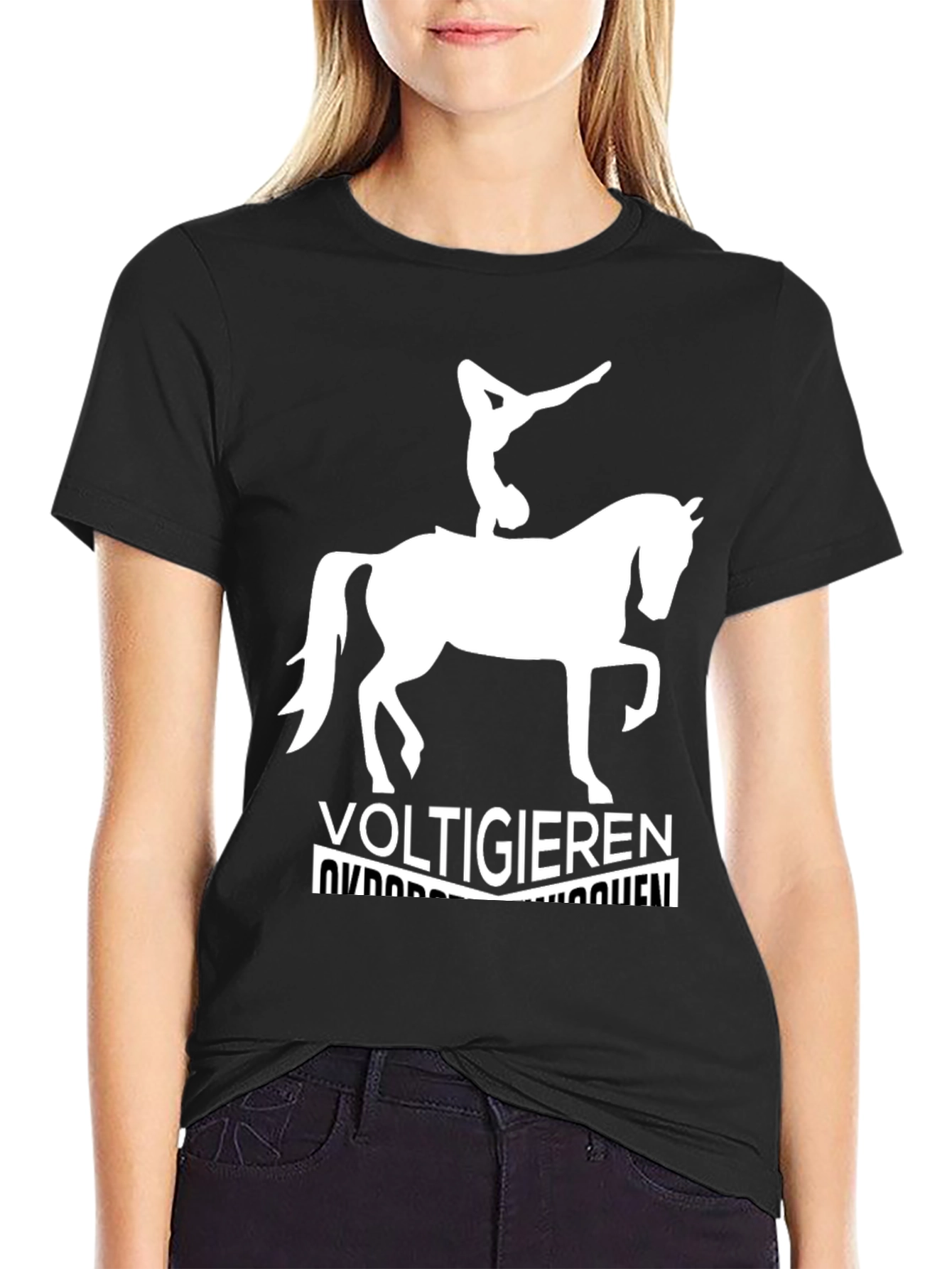 Voltigieren Equestrian Black T-Shirt