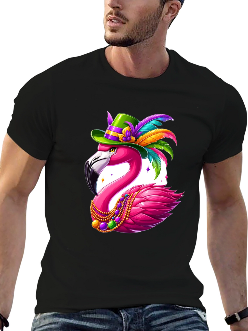 Festive Flamingo Graphic Tee