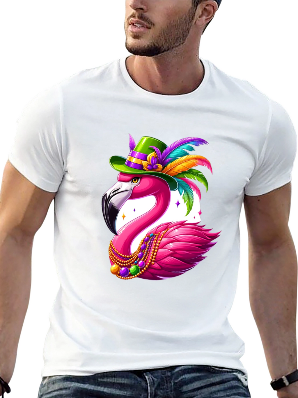 Festive Flamingo Graphic Tee