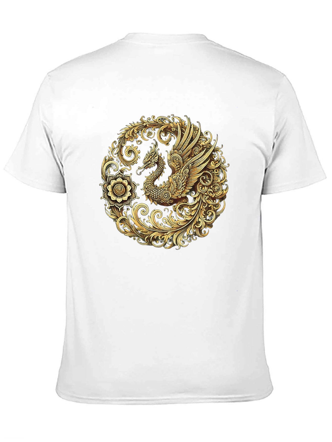 Golden Dragon Graphic Black T-Shirt