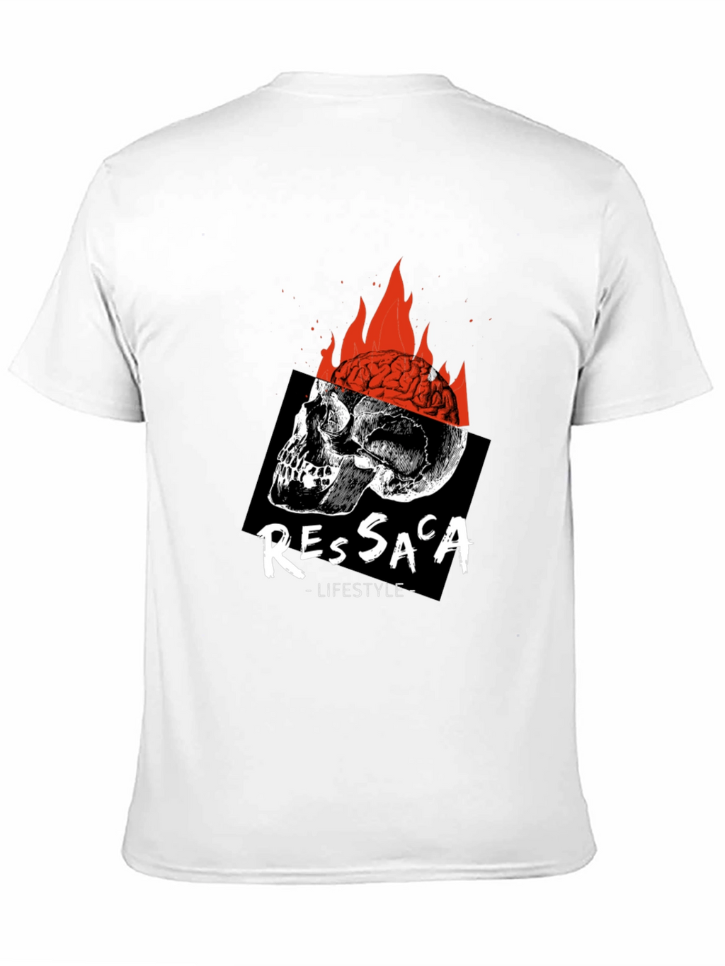 Edgy Skull & Brain Fire T-Shirt