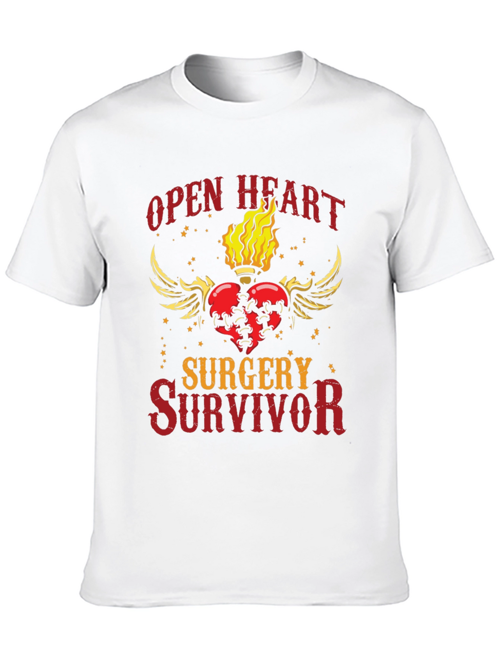 Open Heart Surgery Survivor Graphic T-Shirt