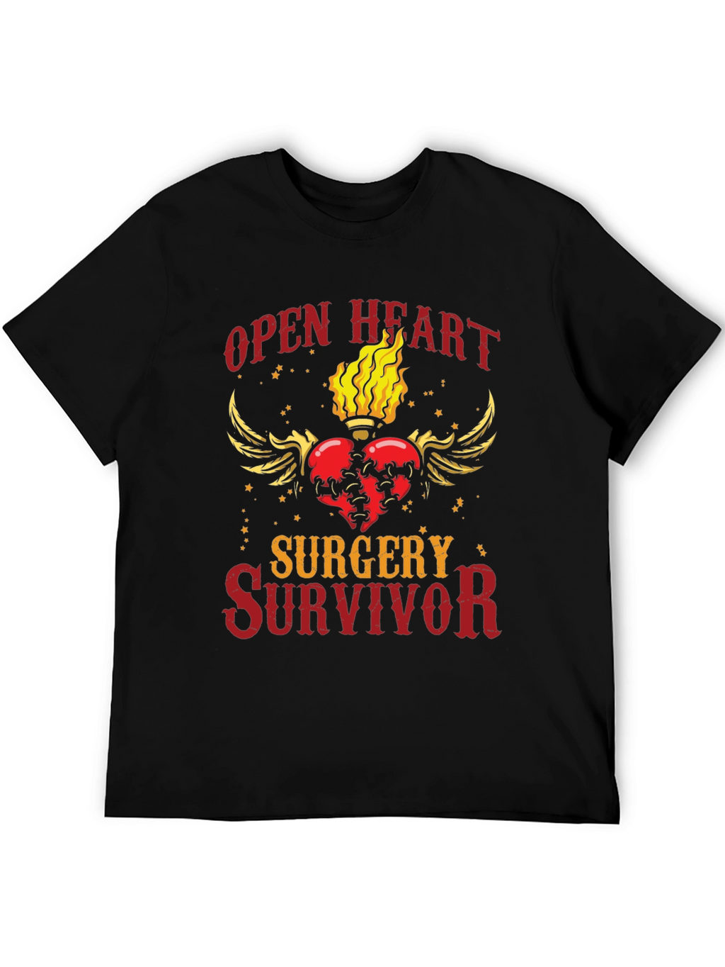 Open Heart Surgery Survivor Graphic T-Shirt