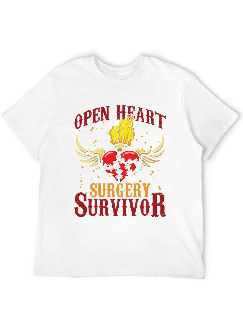 Open Heart Surgery Survivor Graphic T-Shirt