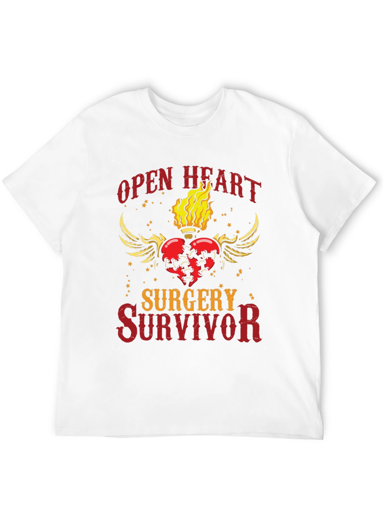 Open Heart Surgery Survivor Graphic T-Shirt